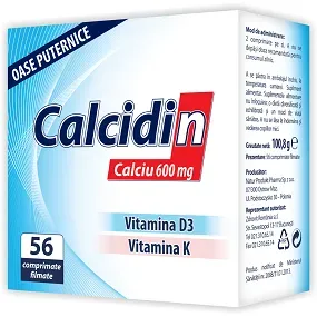 Calcidin, 56 comprimate filmate, Zdrovit