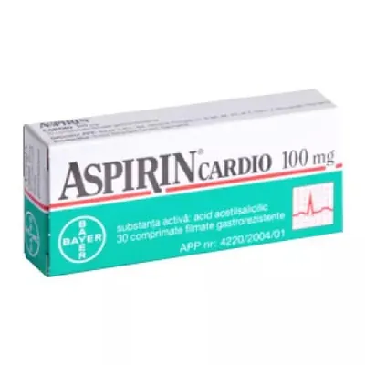Aspirin Cardio 100mg, 30 comprimate gastrorezistente, Bayer