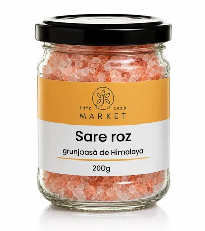 Sare Roz de Himalaya Grunjoasă, 200 g, Bio-Market
