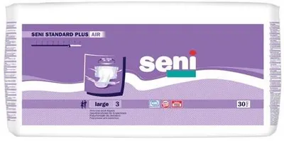 Scutece pentru adulti Standard Plus Air, Large, 30 bucati, Seni