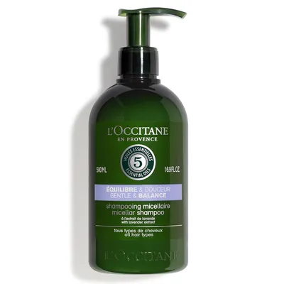 Sampon micelar echilibrant Gentle & Balance, 500 ml, L'Occitane