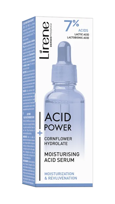 Ser hidratant cu acid hialuronic piele uscata si cuperozica Acid Power, 30ml, Lirene