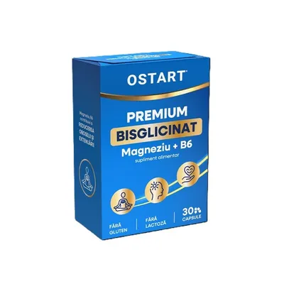 OSTART PREMIUM BISGLICINAT MAGNEZIU+B6 30 CAPSULE