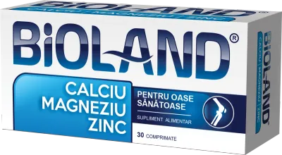 Ca+Mg+Zn Bioland, 30 comprimate, Biofarm