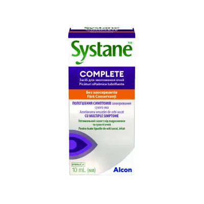 Picaturi oftalmice lubrifiante Systane Complete fara conservanti, 10 ml, Alcon