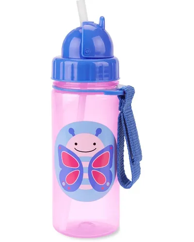 Sticla cu pai PP ZOO Fluturas, 1 bucata, Skip Hop