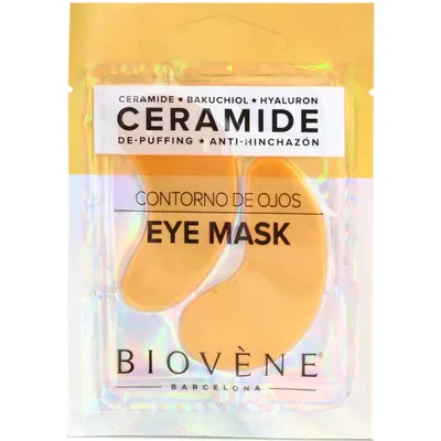 Masca pentru zona ochilor cu ceramide bakuchiol si acid hialuronic, 2 bucati, Biovene