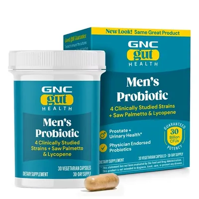 GNC GUT HEALTH MEN PROBIOTIC 30B CU SAW PALMETTO SI LICOPEN 30 CAPSULE VEGETALE