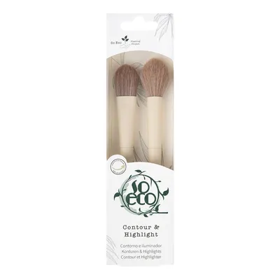 Set 2 pensule ecologice pentru Contour & Highlight, 1 bucata, So Eco