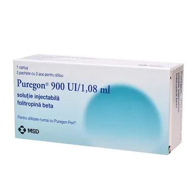 Puregon solutie injectabila 900UI/1.08ml, 1cartus 9 ace, MSD