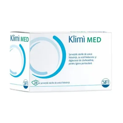 Servetele sterile pentru igiena perioculara Klimi Med, 20 bucati, Sifi