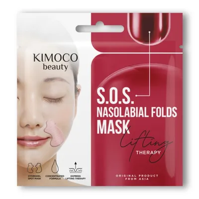Masca hidrogel pentru pliurile nazolabiale SOS Lifting Therapy Beauty, 8 g, Kimoco