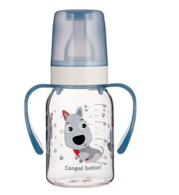 Biberon cu manere 3 luni+, 120ml, 11/823, Canpol