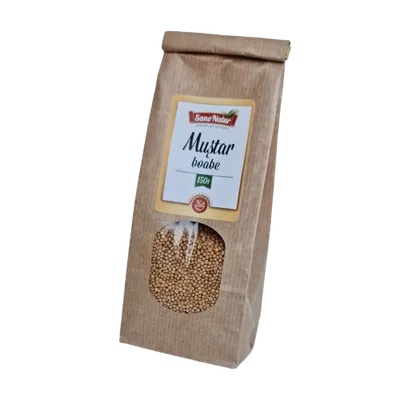 Mustar alb boabe, 150g, AdNatura