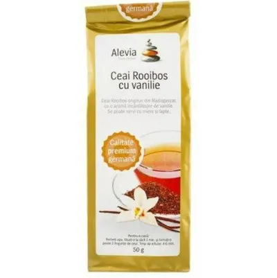 Ceai Rooibos cu vanilie, 50g, Alevia