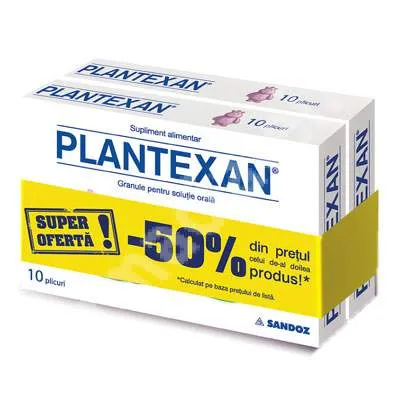 Plantexan granule pentru solutie orala, 10+10 plicuri, Sandoz