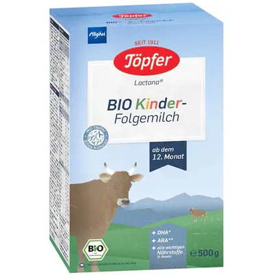 TOPFER LAPTE PRAF JUNIOR 1+ KINDER ORGANIC FOLLOW ON MILK 500G