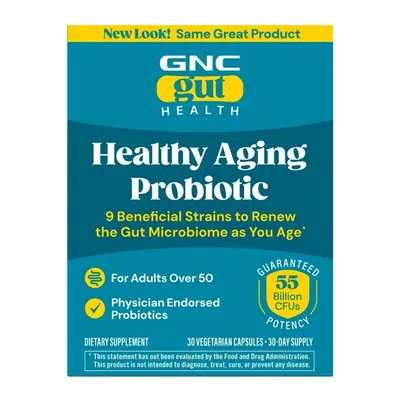 GNC GUT HEALTHY AGING PROBIOTIC 30 CAPSULE VEGETALE