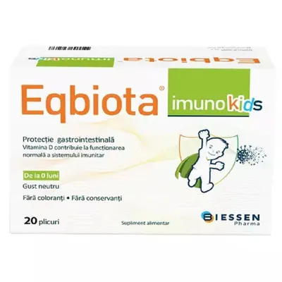 EQBIOTA IMUNO KIDS 20 PLICURI CU PULBERE ORODISPERSABILA
