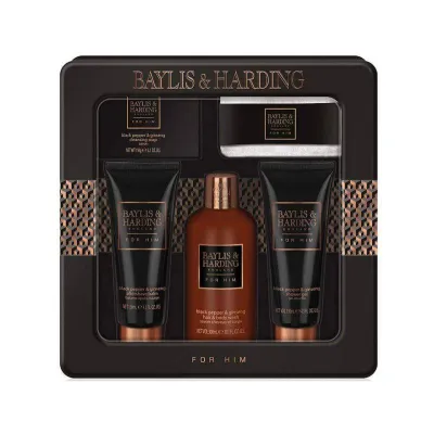 Baylis & Harding Set cadou Quintet Men's Black Pepper & Ginseng Grooming Tin Gift Set