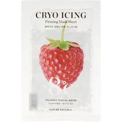 Masca de fata pentru fermitate cu extract de zmeura efect anti-aging si tonifiere intensa Cryo Icing, 27ml, Nature Republic