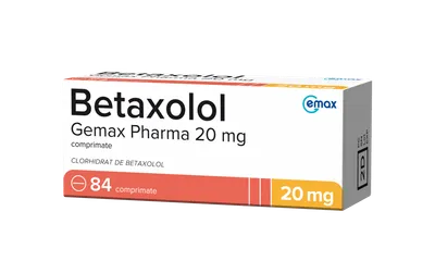 Betaxolol 20mg, 84 comprimate, Gemax