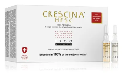 Tratament complet de crestere si combatere a caderii parului Crescina HFSC 1300 Woman, 10+10 fiole, Labo