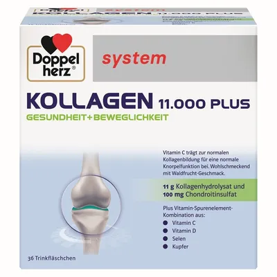 DOPPELHERZ SYSTEM KOLLAGEN 11000 PLUS 36 FLACOANE