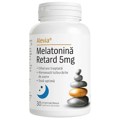 Melatonina retard 5mg, 30 capsule, Alevia