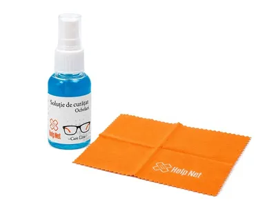 HELP NET DUO SOLUTIE OCHELARI 40ML + LAVETA PERSONALIZATA
