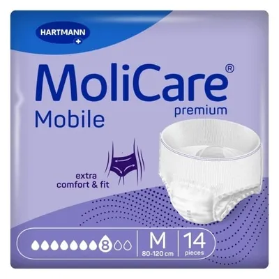 Chilot pentru incontinență MoliCare Premium Mobile 8 Drops M, 14 bucăți, Hartmann