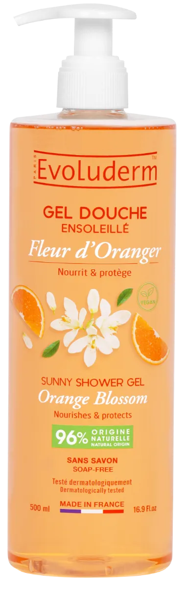 Gel de dus Sunny Fleur D'Oranger, 500ml, Evoluderm