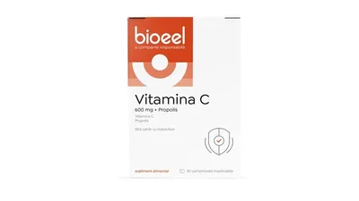 BIOEEL VITAMINA C CU PROPOLIS 600MG 30 COMPRIMATE MASTICABILE