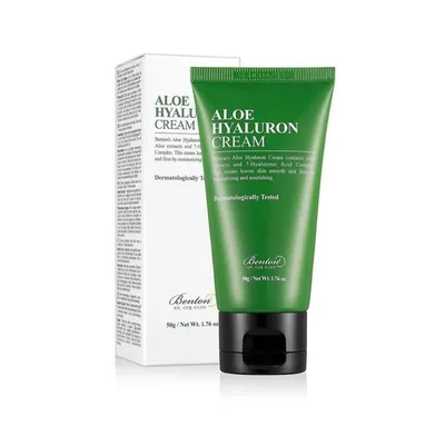 Crema hidratanta cu Aloe Vera si Acid Hialuronic, 50g, Benton