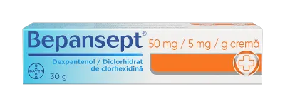 Bepansept crema, 50 mg/5mg/g, Bayer