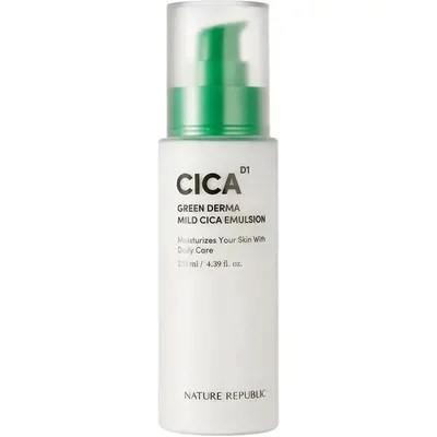 Emulsie hidratanta pentru fata Cica Calm Green Derma, 130ml, Nature Republic