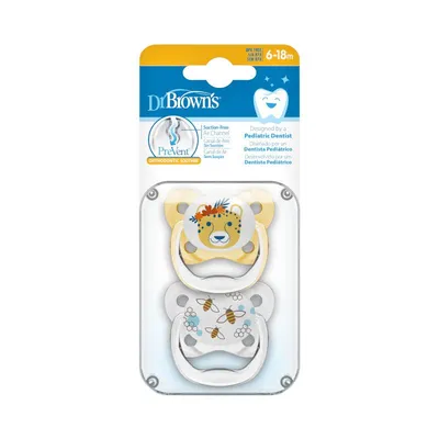 Set suzete din silicon PreVent pentru 6-18 luni, 2 bucati, Dr. Brown's