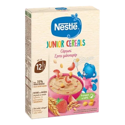Cereale cu capsuni Junior de la 12 luni, 200g, Nestle