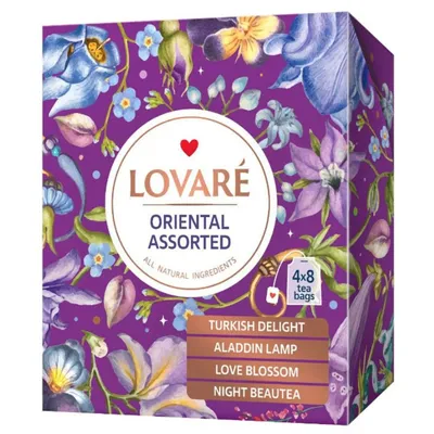 Ceai negru asortat Oriental Assorted, 32 plicuri x 2 g, Lovare