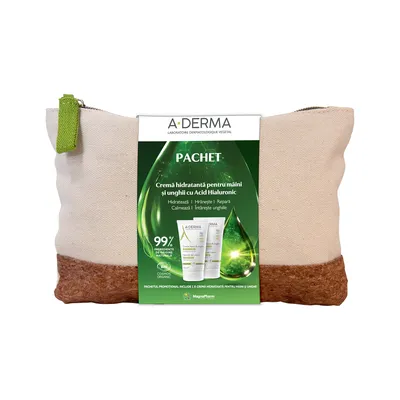Pachet crema pentru maini si unghii, 2x50 ml, A-derma