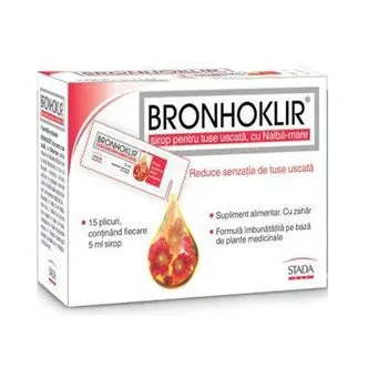 Bronhoklir pentru tuse uscata, 15 plicuri, Stada