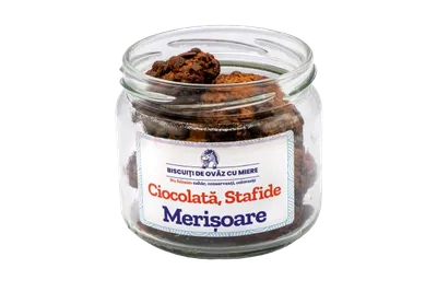 Biscuiti de ovaz cu ciocolata stafide merisoare, 145g, Ohvaz