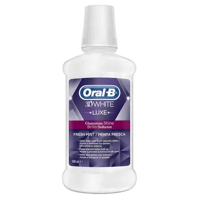 Apa de gura 3D White Luxe Glamourous Shine, 500ml, Oral-B