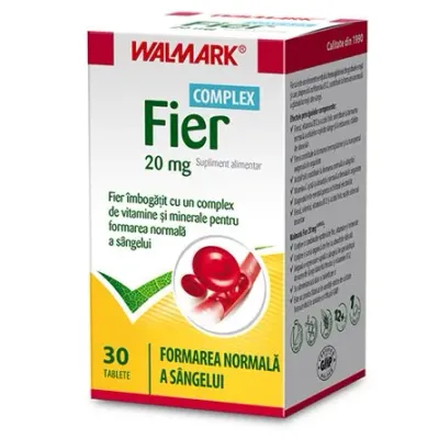 Fier Complex 20 mg, 30 tablete, Walmark