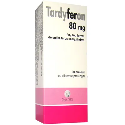 Tardyferon 80mg, 30 drajeuri, Pierre Fabre