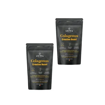 Colagenus Creatine Boost Pachet 2 x 457g – Colagen Hidrolizat cu Creatina pentru Performanta si Articulatii, Faunus