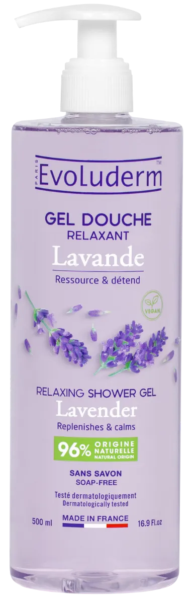 Gel de dus relaxant Lavande, 500ml, Evoluderm