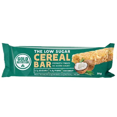 Baton de cereale cu cocos Low Sugar, 30g, Gold Nutrition