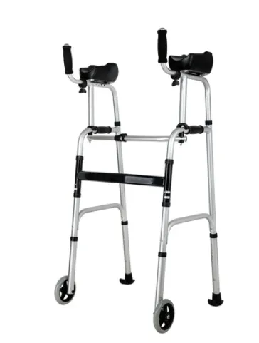 Cadru de mers pliabil, ajustabil pe inaltime, cu suport de brate si roti, CMZ-8230L, Medico