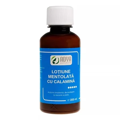Loțiune mentolată cu calamină, 200 ml, Adya Green Pharma